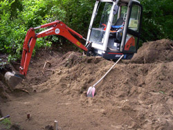 Bagger, Gartenbau, Schaufel